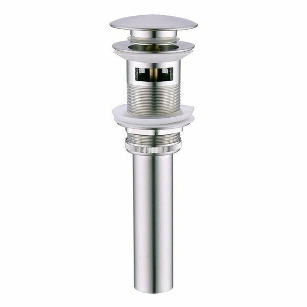 Thrifco Plumbing Sink Pop-up Drain Assembly with overflow, Satin Nickel 4405713